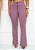 Calça Flare com Zíper e Bolsos Lavanda - Imagem 5