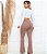Calça Flare com Zíper e Bolsos Cáqui - Imagem 2