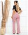 Calça Flare com Zíper e Bolsos Rosa - Imagem 4