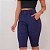 Bermuda Social Feminina Jacquard Linho Azul Mescla - Imagem 1