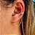 Brinco com Extensor e Piercing Falso Boho em Prata 925 - Imagem 2