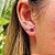 Brinco / Ear Cuff Folha em Prata 925 e Rubi - Imagem 2