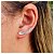 Brinco / Ear Cuff Folha em Prata 925 e Quartzo Rosa - Imagem 2