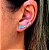 Brinco / Ear Cuff Folha em Prata 925 e Howlita Turquesa - Imagem 3