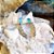 Brinco / Ear Cuff Folha em Prata 925 e Calcedônia - Imagem 1