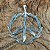 Pingente Símbolo da Paz em Prata 925 - Imagem 1