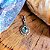 Pingente Boho Oval em Prata 925 e Topázio Azul - Imagem 1
