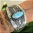 Bracelete Balinês em Prata 925 e Amazonita - Imagem 3