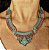 Colar Boho Nepal em Alpaca, Turquesa e Coral Naturais - Imagem 6