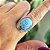 Anel Boho Oval em Prata 925 e Howlita Turquesa - Imagem 2