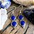 Brinco Boho em Alpaca e Lápis Lazuli (Gancho em Prata 925) - Imagem 1
