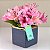 Mini cachepot azul com astromelia pink - Imagem 1
