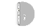 Fechadura Porta Correr Externo Cromado ROS37 - SOPRANO - Imagem 1