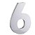 Número Alumínio Polido Nº 6 - SPLENDORE - Imagem 1