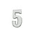 Número Alumínio Polido Nº 5 - SPLENDORE - Imagem 1