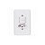 Interruptor 1 Tecla Simples + 1 Paralela + Tomada 10A C/ Placa 4X2 Stylus - ILUMI - Imagem 1