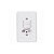Conjunto Interruptor 2 Teclas Simples + Tomada 10A C/ Placa 4X2 Stylus - ILUMI - Imagem 1
