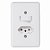 Conjunto Interruptor 1 Tecla Paralela + Tomada 10A C/ Placa 4X2 Stylus - ILUMI - Imagem 2