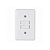 Conjunto Interruptor 1 Tecla Simples + 1 Paralela C/ Placa 4X2 Stylus - ILUMI - Imagem 1