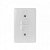 Conjunto Interruptor 2 Teclas Simples C/ Placa 4X2 Stylus - ILUMI - Imagem 1