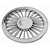 Grelha PVC 150mm Redonda Cromada (677A)  - LUCONI - Imagem 1