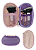 KIT DE PINCEL COM BOLSA /COR LILAS COM ROSA - Imagem 1