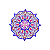 Mandala Colorida com Dourado em Cerâmica  21 cm diâmetro - Imagem 1