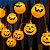 Cordão de Luzes LED Halloween Abóboras Jack Feliz Laranja Decoração Festa - Imagem 2