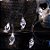 Cordão de Luzes LED Halloween 10 Fantasmas Transparente Decoração Festa Pilha - Imagem 3