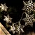 Cordão de Luzes LED Luminoso 1,5m Natal Floco de Neve Prata Branco Quente 3000K - Imagem 4