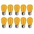 Kit com 10 - Lâmpada de Filamento Bolinha S14 E27 LED 1W Luz Amarela Para Varal de Luzes Externo IP66 - Imagem 1