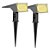 Kit com 2 - Luminária Solar Spot 10 Lúmens Espeto de Jardim Externo Refletor LED Luz Branco Quente Amarelo 3000K #novidade - Imagem 1