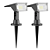 Kit com 2 - Luminária Solar Refletor Espeto de Jardim Spot LED Dual Color 50 Lumens Branco Quente 3000K + Verde - Imagem 1