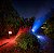 Kit com 2 - Luminária Solar Refletor Espeto de Jardim Spot LED RGB 50 Lumens Luz Verde Azul Vermelha - Imagem 2