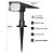 Luminária Solar Spot Espeto de Jardim Refletor LED Luz Verde + Branco Quente 3000K Potente Dual Color - Imagem 6