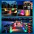Kit com 2 - Luminária Solar Arandela Luz Colorida LED RGB para Muro, Parede, Escada - Luzes para Deck Piscina - Imagem 2