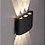 Arandela de Efeito Externa Interna Meia Lua LED 6W 6 Fachos PopSpot - Branco Quente 3000K - Preta - Imagem 2