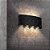 Arandela LED 8W Externa Decorativa Parede Facho Duplo Luz Quente 3000K IP65 Preto Moderna - Imagem 4
