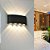 Arandela LED 8W Externa Decorativa Parede Facho Duplo Luz Quente 3000K IP65 Preto Moderna - Imagem 2