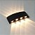 Arandela LED 8W Externa Decorativa Parede Facho Duplo Luz Quente 3000K IP65 Preto Moderna - Imagem 3