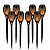 Kit 8 Luminárias Solares de Jardim Tocha Efeito Chama, 12 LEDs Luz Quente, À Prova d'Água, Acendimento Automático - Imagem 1