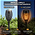 Kit 8 Luminárias Solares de Jardim Tocha Efeito Chama, 12 LEDs Luz Quente, À Prova d'Água, Acendimento Automático - Imagem 4