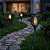 Kit 2 Luminárias Solares Decorativas 3 em 1 Efeito Chama LED Tocha Solo Pendente Lanterna Mesa Jardim - Imagem 3