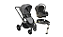 Carrinho Sunny e Moisés com Bebe Conforto e Base ISOFIX - Melange Grafite - Imagem 1