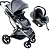 Carrinho de Bebê Travel System Zoe Cinza com Bebê Conforto - Galzerano - Imagem 1