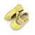 Sapato Boneca Bebê Sapatilha Amarela Couro Nimy BWE# - Imagem 1