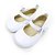 Sapato Boneca Bebê Sapatilha Branca Couro Nimy BWE# - Imagem 1