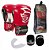 Kit Boxe Muay Thai Pretorian Elite Luva 12 OZ Vermelha e Preta + Bandagem + Protetor Bucal - Imagem 1