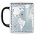 Caneca Personalizada Mapa Mundi Para Colorir (Com Nome) (mod.1) - Imagem 1