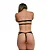 Lingerie Conjunto Piriguete em Couro com Detalhes em Pelúcia Tamanho Único - Imagem 2